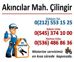 akincilar mahallesi cilingir anahtarci 305x255 - Güngören Akıncılar Çilingir | Acil Tel : 0545 374 10 00