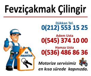 fevzicakmak cilingir anahtarci 305x255 - Fevziçakmak Çilingir & Anahtarcı