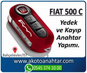 Fiat 500C C Araba Oto Otomobil Car Sustalı Yedek Kayıp Kumanda Kumandalı İmmobilizer Anahtar Anahtarı Çilingir Anahtarcı Acil Kopyalama Kodlama Locksmith Key Bahçelievler İstanbul Kayboldu Dönmüyor Okumuyor Orjinal Kontak Tamir Tamiri Çip