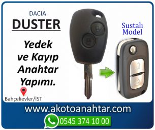 Dacia Duster Araba Oto Otomobil Car Sustalı Yedek Kayıp Kumanda Kumandalı İmmobilizer Anahtar Anahtarı Çilingir Anahtarcı Acil Kopyalama Kodlama Locksmith Key Bahçelievler İstanbul Kayboldu Dönmüyor Okumuyor Orjinal Kontak Tamir Tamiri Çip