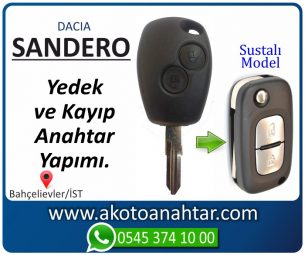 Dacia Sandero Araba Oto Otomobil Car Sustalı Yedek Kayıp Kumanda Kumandalı İmmobilizer Anahtar Anahtarı Çilingir Anahtarcı Acil Kopyalama Kodlama Locksmith Key Bahçelievler İstanbul Kayboldu Dönmüyor Okumuyor Orjinal Kontak Tamir Tamiri Çip