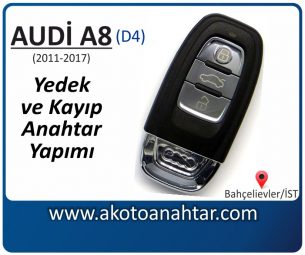 Audi A8 Araba Oto Otomobil Car Sustalı Yedek Kayıp Kumanda Kumandalı İmmobilizer Anahtar Anahtarı Çilingir Anahtarcı Acil Kopyalama Kodlama Locksmith Key Bahçelievler İstanbul Kayboldu Dönmüyor Okumuyor Orjinal Kontak Tamir Tamiri Çip