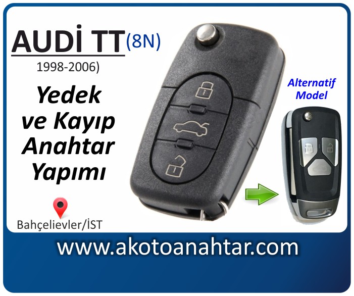 audi tt 8n anahtari anahtar key yedek yaptirma fiyati kopyalama cogaltma kayip 1998 1999 2000 2001 2002 2003 2004 2005 2006 model model - Audi Tt Anahtarı | Yedek ve Kayıp Anahtar Yapımı