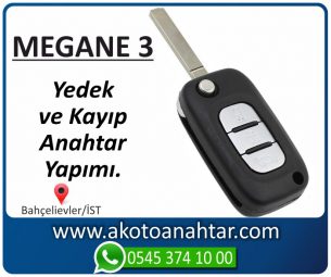 Renault Reno Megane 3 Araba Oto Otomobil Car Sustalı Yedek Kayıp Kumanda Kumandalı İmmobilizer Anahtar Anahtarı Çilingir Anahtarcı Acil Kopyalama Kodlama Locksmith Key Bahçelievler İstanbul Kayboldu Dönmüyor Okumuyor Orjinal Kontak Tamir Tamiri Çip