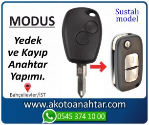 Renault Reno Modus Araba Oto Otomobil Car Sustalı Yedek Kayıp Kumanda Kumandalı İmmobilizer Anahtar Anahtarı Çilingir Anahtarcı Acil Kopyalama Kodlama Locksmith Key Bahçelievler İstanbul Kayboldu Dönmüyor Okumuyor Orjinal Kontak Tamir Tamiri Çip