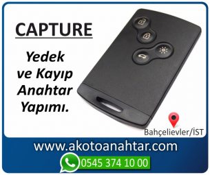 Renault Reno Capture Araba Oto Otomobil Car Sustalı Yedek Kayıp Kumanda Kumandalı İmmobilizer Anahtar Anahtarı Çilingir Anahtarcı Acil Kopyalama Kodlama Locksmith Key Bahçelievler İstanbul Kayboldu Dönmüyor Okumuyor Orjinal Kontak Tamir Tamiri Çip