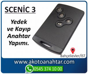 Renault Reno Scenic 3 Araba Oto Otomobil Car Sustalı Yedek Kayıp Kumanda Kumandalı İmmobilizer Anahtar Anahtarı Çilingir Anahtarcı Acil Kopyalama Kodlama Locksmith Key Bahçelievler İstanbul Kayboldu Dönmüyor Okumuyor Orjinal Kontak Tamir Tamiri Çip