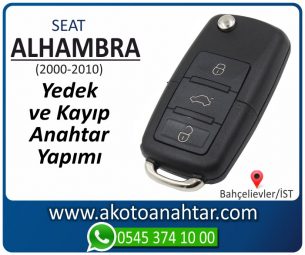 Seat Alhambra Araba Oto Otomobil Car Sustalı Yedek Kayıp Kumanda Kumandalı İmmobilizer Anahtar Anahtarı Çilingir Anahtarcı Acil Kopyalama Kodlama Locksmith Key Bahçelievler İstanbul Kayboldu Dönmüyor Okumuyor Orjinal Kontak Tamir Tamiri Çip