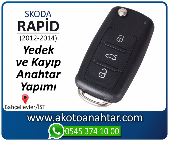 skoda rapid anahtari anahtar key yedek yaptirma fiyati kopyalama cogaltma kayip 2012 2013 2014 model - Skoda Rapid Anahtarı | Yedek ve Kayıp Anahtar Yapımı