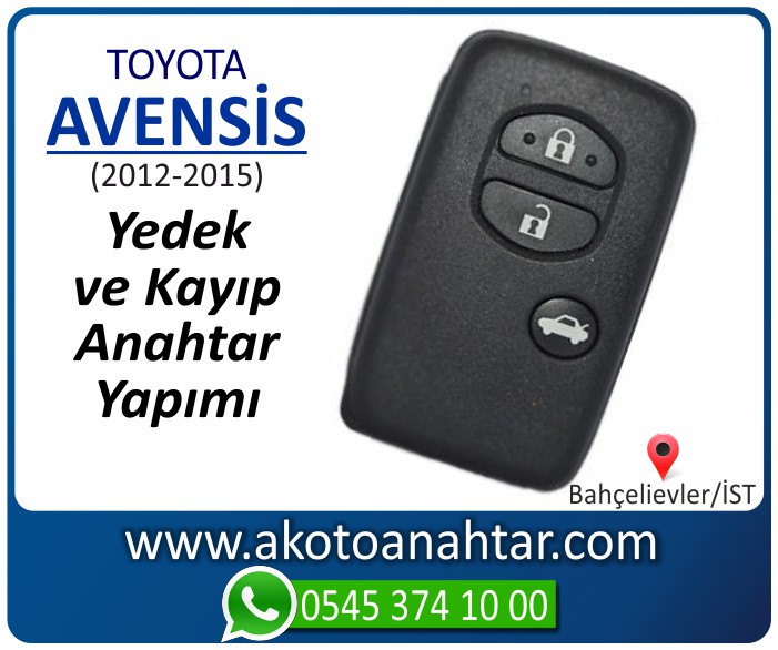 toyota avensis anahtari anahtar key yedek yaptirma fiyati kopyalama cogaltma kayip 2012 2013 2014 2015 model - Toyota Avensis Keyles Anahtarı | Yedek ve Kayıp Anahtar Yapımı