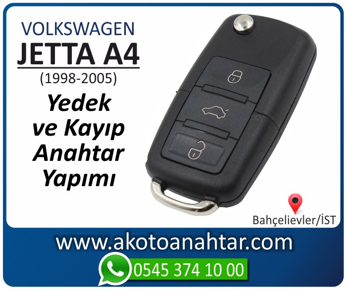 volkswagen vw jetta a4 anahtari anahtar key yedek yaptirma fiyati kopyalama cogaltma kayip 1998 1999 2000 2001 2002 2003 2004 2005 model - VW Volkswagen Jetta A4 Anahtarı | Yedek ve Kayıp Anahtar Yapımı