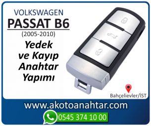 Volkswagen VW Passat B6 Araba Oto Otomobil Car Sustalı Yedek Kayıp Kumanda Kumandalı İmmobilizer Anahtar Anahtarı Çilingir Anahtarcı Acil Kopyalama Kodlama Locksmith Key Bahçelievler İstanbul Kayboldu Dönmüyor Okumuyor Orjinal Kontak Tamir Tamiri Çip