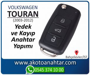 Volkswagen VW Touran Araba Oto Otomobil Car Sustalı Yedek Kayıp Kumanda Kumandalı İmmobilizer Anahtar Anahtarı Çilingir Anahtarcı Acil Kopyalama Kodlama Locksmith Key Bahçelievler İstanbul Kayboldu Dönmüyor Okumuyor Orjinal Kontak Tamir Tamiri Çip