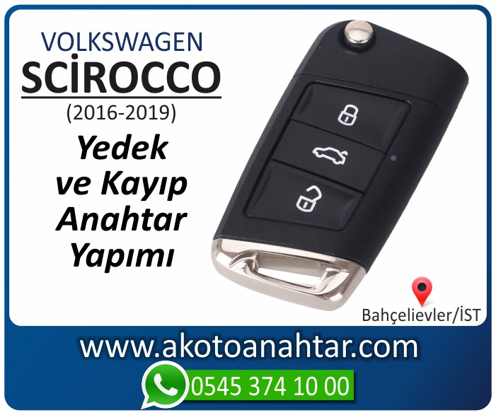 volkswagen vw yeni scirocco anahtari anahtar key yedek yaptirma fiyati kopyalama cogaltma kayip 2016 2017 2018 2019 model - VW Volkswagen Yeni Scirocco Anahtarı | Yedek ve Kayıp Anahtar Yapımı