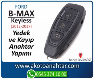 Ford B-Max smart keyless Araba Oto Otomobil Car Sustalı Yedek Kayıp Kumanda Kumandalı İmmobilizer Anahtar Anahtarı Çilingir Anahtarcı Acil Kopyalama Kodlama Locksmith Key Bahçelievler İstanbul Kayboldu Dönmüyor Okumuyor Orjinal Kontak Tamir Tamiri Çip