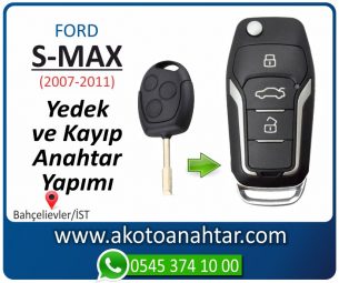 Ford S-Max Araba Oto Otomobil Car Sustalı Yedek Kayıp Kumanda Kumandalı İmmobilizer Anahtar Anahtarı Çilingir Anahtarcı Acil Kopyalama Kodlama Locksmith Key Bahçelievler İstanbul Kayboldu Dönmüyor Okumuyor Orjinal Kontak Tamir Tamiri Çip