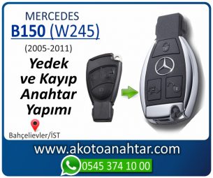 Mercedes B150 (W245) Araba Oto Otomobil Car Yedek Kayıp Kumanda İmmobilizer Anahtar Anahtarı Çilingir Anahtarcı Acil Kopyalama Kodlama Locksmith Key Bahçelievler İstanbul Kayboldu Dönmüyor Okumuyor Orjinal Kontak Tamir Tamiri Çip