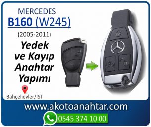 Mercedes B160 (W245) Araba Oto Otomobil Car Yedek Kayıp Kumanda İmmobilizer Anahtar Anahtarı Çilingir Anahtarcı Acil Kopyalama Kodlama Locksmith Key Bahçelievler İstanbul Kayboldu Dönmüyor Okumuyor Orjinal Kontak Tamir Tamiri Çip