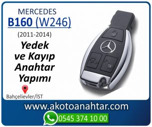 Mercedes B160 (W246) Araba Oto Otomobil Car Yedek Kayıp Kumanda İmmobilizer Anahtar Anahtarı Çilingir Anahtarcı Acil Kopyalama Kodlama Locksmith Key Bahçelievler İstanbul Kayboldu Dönmüyor Okumuyor Orjinal Kontak Tamir Tamiri Çip