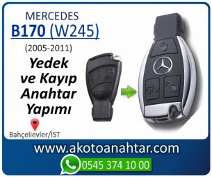 Mercedes B170 (W245) Araba Oto Otomobil Car Yedek Kayıp Kumanda İmmobilizer Anahtar Anahtarı Çilingir Anahtarcı Acil Kopyalama Kodlama Locksmith Key Bahçelievler İstanbul Kayboldu Dönmüyor Okumuyor Orjinal Kontak Tamir Tamiri Çip