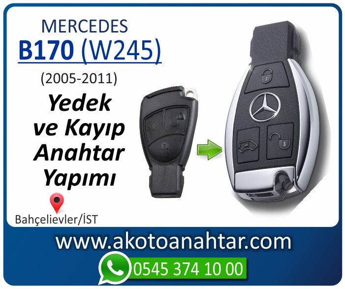 Mercedes B170 W245 Anahtari 2006 2007 2008 2009 2010 2011 - Mercedes B170 (W245) Anahtarı | Yedek ve Kayıp Anahtar Yapımı