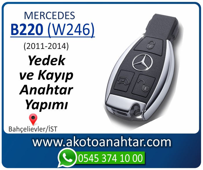 Mercedes B220 W246 Anahtari 2011 2012 2013 2014 - Mercedes B220 (W246) Anahtarı | Yedek ve Kayıp Anahtar Yapımı