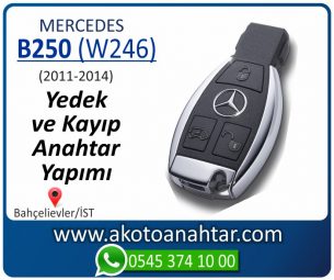 Mercedes B250 (W246) Araba Oto Otomobil Car Yedek Kayıp Kumanda İmmobilizer Anahtar Anahtarı Çilingir Anahtarcı Acil Kopyalama Kodlama Locksmith Key Bahçelievler İstanbul Kayboldu Dönmüyor Okumuyor Orjinal Kontak Tamir Tamiri Çip