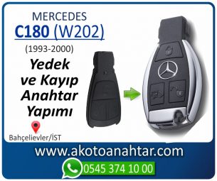 Mercedes C180 (W202) Araba Oto Otomobil Car Yedek Kayıp Kumanda İmmobilizer Anahtar Anahtarı Çilingir Anahtarcı Acil Kopyalama Kodlama Locksmith Key Bahçelievler İstanbul Kayboldu Dönmüyor Okumuyor Orjinal Kontak Tamir Tamiri Çip