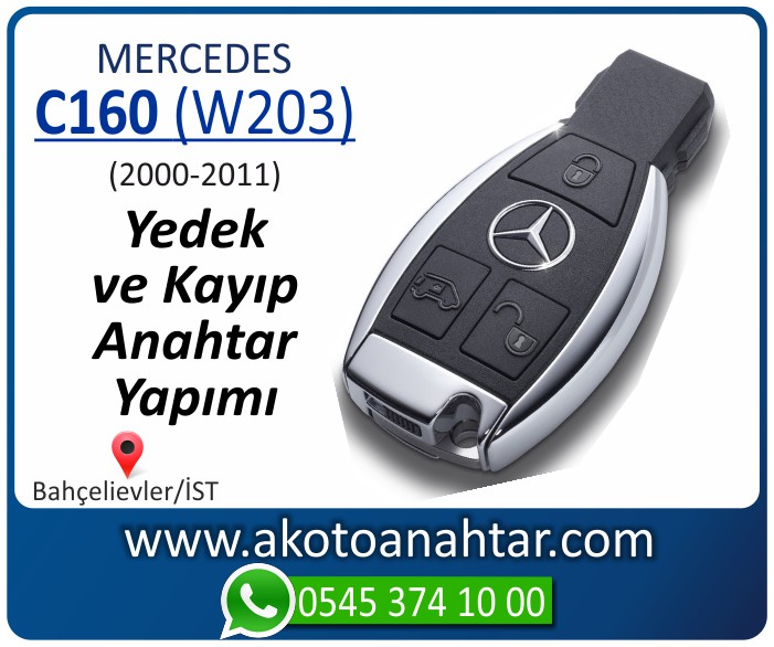 Mercedes C180 W203 Anahtari 2000 2001 2002 2003 2004 2005 2006 2007 2008 2009 2010 2011 - Mercedes C180 (W203) Anahtarı | Yedek ve Kayıp Anahtar Yapımı