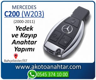 Mercedes C200 (W203) Araba Oto Otomobil Car Yedek Kayıp Kumanda İmmobilizer Anahtar Anahtarı Çilingir Anahtarcı Acil Kopyalama Kodlama Locksmith Key Bahçelievler İstanbul Kayboldu Dönmüyor Okumuyor Orjinal Kontak Tamir Tamiri Çip