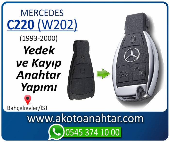 Mercedes C220 W202 Anahtari 1998 1999 2000 - Mercedes C220 (W202) Anahtarı | Yedek ve Kayıp Anahtar Yapımı