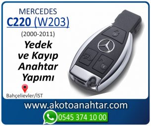 Mercedes C220 (W203) Araba Oto Otomobil Car Yedek Kayıp Kumanda İmmobilizer Anahtar Anahtarı Çilingir Anahtarcı Acil Kopyalama Kodlama Locksmith Key Bahçelievler İstanbul Kayboldu Dönmüyor Okumuyor Orjinal Kontak Tamir Tamiri Çip