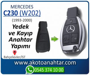 Mercedes C230 (W202) Araba Oto Otomobil Car Yedek Kayıp Kumanda İmmobilizer Anahtar Anahtarı Çilingir Anahtarcı Acil Kopyalama Kodlama Locksmith Key Bahçelievler İstanbul Kayboldu Dönmüyor Okumuyor Orjinal Kontak Tamir Tamiri Çip