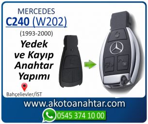 Mercedes C240 (W202) Araba Oto Otomobil Car Yedek Kayıp Kumanda İmmobilizer Anahtar Anahtarı Çilingir Anahtarcı Acil Kopyalama Kodlama Locksmith Key Bahçelievler İstanbul Kayboldu Dönmüyor Okumuyor Orjinal Kontak Tamir Tamiri Çip