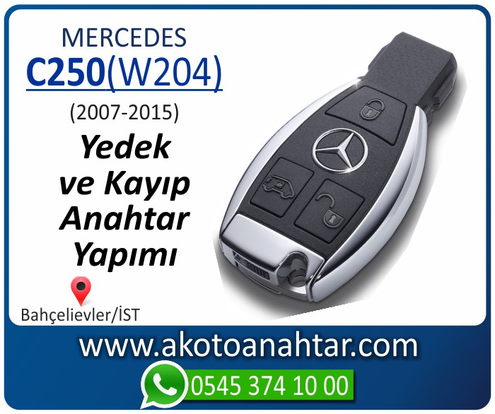 Mercedes C250 W204 Anahtari 2007 2008 2009 2010 2011 2012 2013 2014 - Mercedes C180 (W204) Anahtarı | Yedek ve Kayıp Anahtar Yapımı