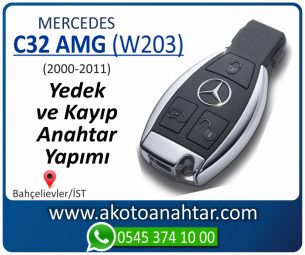 Mercedes C32 AMG (W203) Araba Oto Otomobil Car Yedek Kayıp Kumanda İmmobilizer Anahtar Anahtarı Çilingir Anahtarcı Acil Kopyalama Kodlama Locksmith Key Bahçelievler İstanbul Kayboldu Dönmüyor Okumuyor Orjinal Kontak Tamir Tamiri Çip