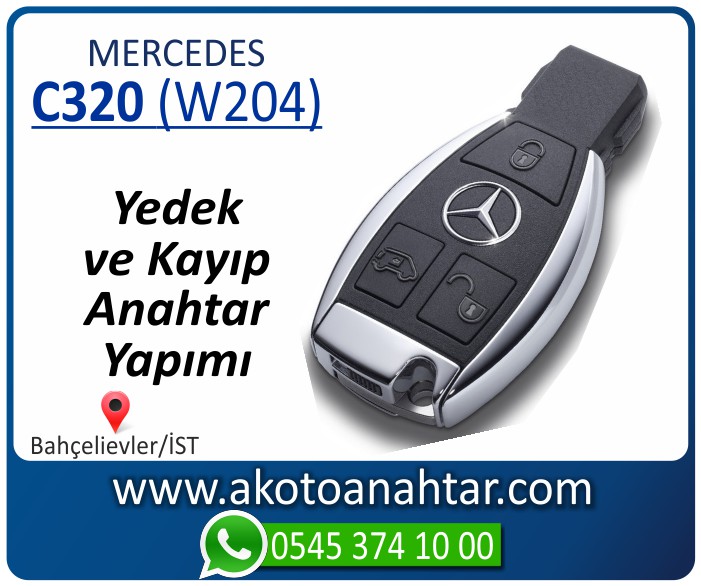 Mercedes C320 W204 Anahtari 2007 2008 2009 2010 2011 2012 2013 2014 - Mercedes C180 (W204) Anahtarı | Yedek ve Kayıp Anahtar Yapımı