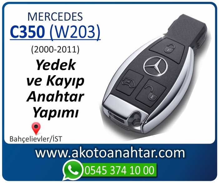 Mercedes C350 W203 Anahtari 2000 2001 2002 2003 2004 2005 2006 2007 2008 2009 2010 2011 - Mercedes C350 (W203) Anahtarı | Yedek ve Kayıp Anahtar Yapımı