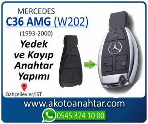 Mercedes C36 AMG (W202) Araba Oto Otomobil Car Yedek Kayıp Kumanda İmmobilizer Anahtar Anahtarı Çilingir Anahtarcı Acil Kopyalama Kodlama Locksmith Key Bahçelievler İstanbul Kayboldu Dönmüyor Okumuyor Orjinal Kontak Tamir Tamiri Çip