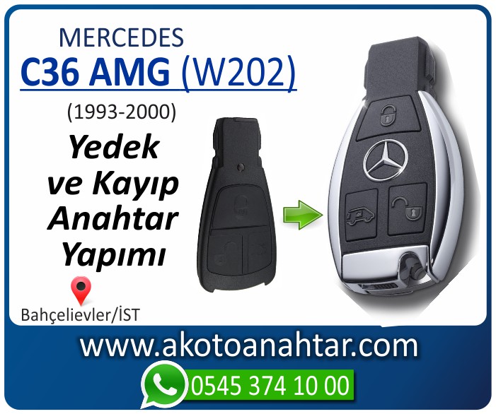 Mercedes C36 AMG W202 Anahtari 1998 1999 2000 - Mercedes C36 AMG (W202) Anahtarı | Yedek ve Kayıp Anahtar Yapımı