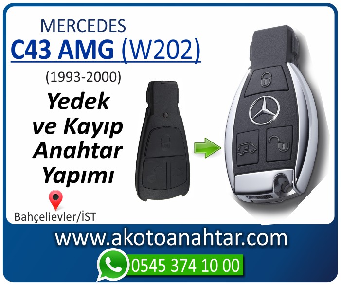 Mercedes C43 AMG W202 Anahtari 1998 1999 2000 - Mercedes C43 AMG (W202) Anahtarı | Yedek ve Kayıp Anahtar Yapımı