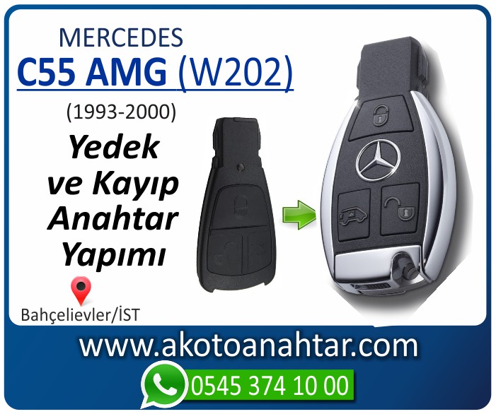 Mercedes C55 AMG W202 Anahtari 1998 1999 2000 - Mercedes C55 AMG (W202) Anahtarı | Yedek ve Kayıp Anahtar Yapımı
