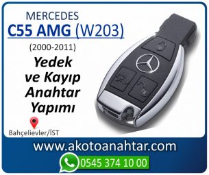 Mercedes C55 AMG (W203) Araba Oto Otomobil Car Yedek Kayıp Kumanda İmmobilizer Anahtar Anahtarı Çilingir Anahtarcı Acil Kopyalama Kodlama Locksmith Key Bahçelievler İstanbul Kayboldu Dönmüyor Okumuyor Orjinal Kontak Tamir Tamiri Çip