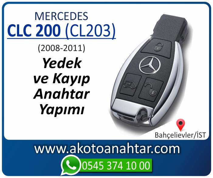 Mercedes CLC200 CL203 Anahtari 2008 2009 2010 2011 - Mercedes CLC200 (CL203) Anahtarı | Yedek ve Kayıp Anahtar Yapımı