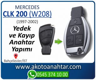 Mercedes CLK200 (W208) Araba Oto Otomobil Car Yedek Kayıp Kumanda İmmobilizer Anahtar Anahtarı Çilingir Anahtarcı Acil Kopyalama Kodlama Locksmith Key Bahçelievler İstanbul Kayboldu Dönmüyor Okumuyor Orjinal Kontak Tamir Tamiri Çip