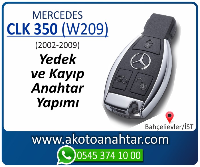 Mercedes CLK350 W209 Anahtari 2002 2003 2004 2005 2006 2007 2008 2009 - Mercedes CLK350 (W209) Anahtarı | Yedek ve Kayıp Anahtar Yapım