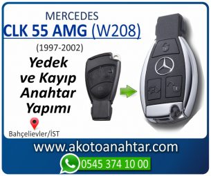 Mercedes CLK55 AMG (W208) Araba Oto Otomobil Car Yedek Kayıp Kumanda İmmobilizer Anahtar Anahtarı Çilingir Anahtarcı Acil Kopyalama Kodlama Locksmith Key Bahçelievler İstanbul Kayboldu Dönmüyor Okumuyor Orjinal Kontak Tamir Tamiri Çip