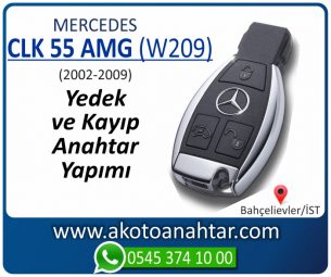 Mercedes CLK55 AMG (W209) Araba Oto Otomobil Car Yedek Kayıp Kumanda İmmobilizer Anahtar Anahtarı Çilingir Anahtarcı Acil Kopyalama Kodlama Locksmith Key Bahçelievler İstanbul Kayboldu Dönmüyor Okumuyor Orjinal Kontak Tamir Tamiri Çip