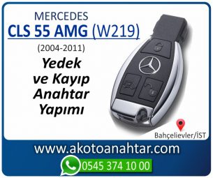 Mercedes CLS55 (W219) Araba Oto Otomobil Car Yedek Kayıp Kumanda İmmobilizer Anahtar Anahtarı Çilingir Anahtarcı Acil Kopyalama Kodlama Locksmith Key Bahçelievler İstanbul Kayboldu Dönmüyor Okumuyor Orjinal Kontak Tamir Tamiri Çip