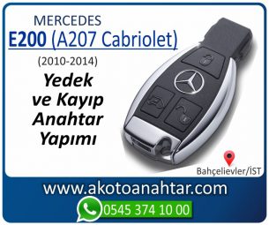 Mercedes E200 (A207 Cabriolet) Araba Oto Otomobil Car Yedek Kayıp Kumanda İmmobilizer Anahtar Anahtarı Çilingir Anahtarcı Acil Kopyalama Kodlama Locksmith Key Bahçelievler İstanbul Kayboldu Dönmüyor Okumuyor Orjinal Kontak Tamir Tamiri Çip